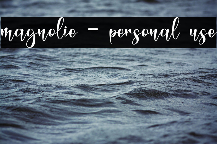 magnolie - personal use Example 1