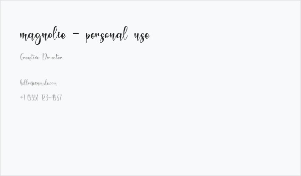 magnolie - personal use Business Card