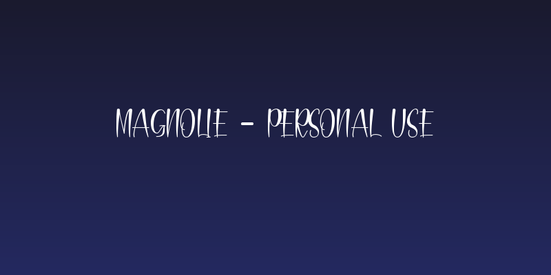magnolie - personal use Social Header