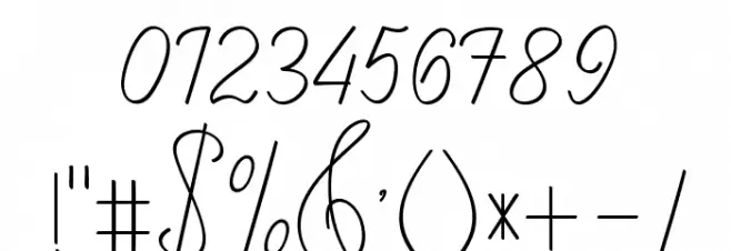 maheishia Font OTHER CHARS