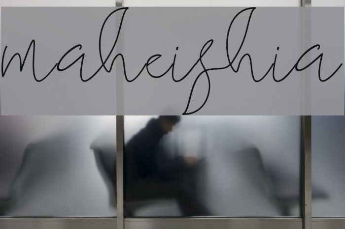 maheishia Font examples
