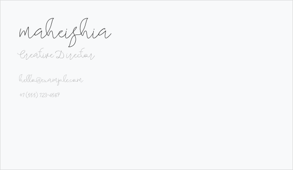 maheishia Business Card