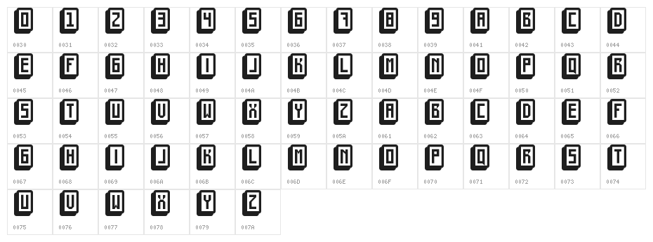 mahjong toy block Regular Character Map