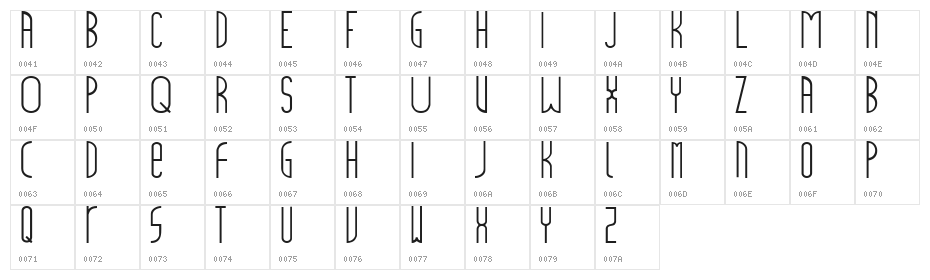 mainstreet Character Map