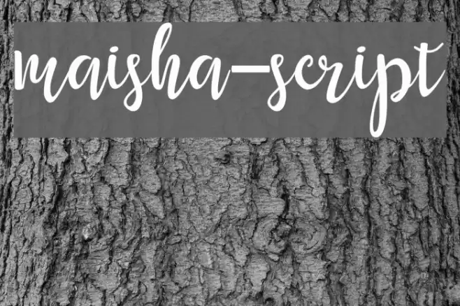 maisha-script Font examples