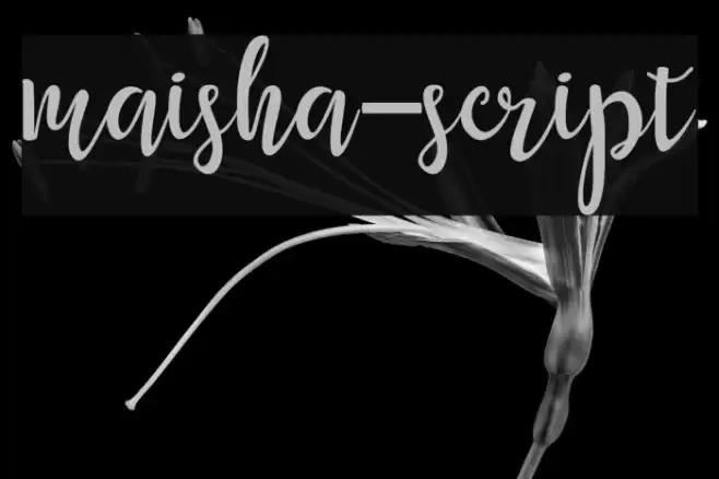 maisha-script Font examples