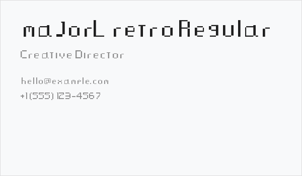 majorL retro Regular Business Card