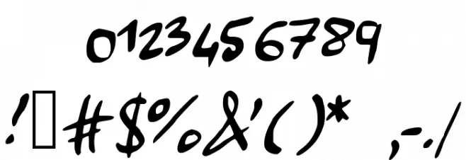 majusculesBD Font OTHER CHARS