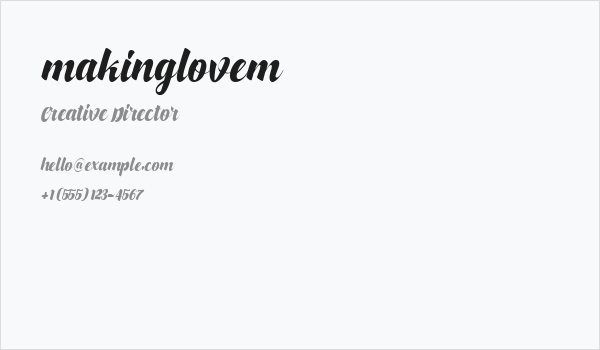 makinglovem Business Card