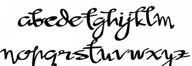 malazia Schriftart Kleinbuchstaben