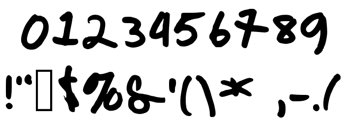 malcolm's handwriting Medium Font OTHER CHARS