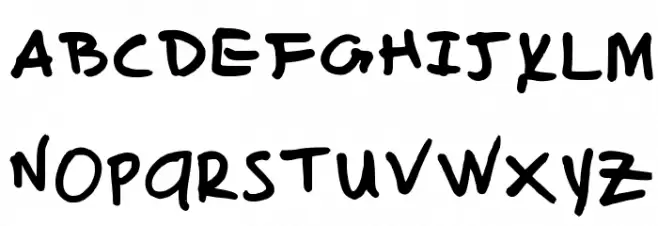 malcolm's handwriting Medium Schriftart Groß
