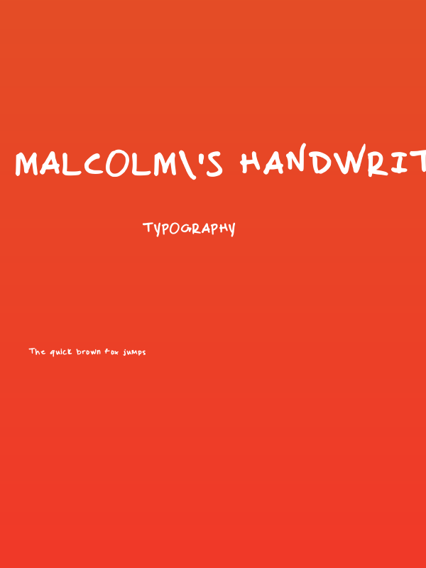 malcolm's handwriting Medium Poster