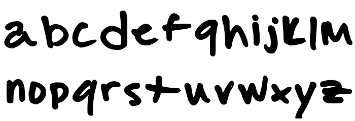 malcolm's handwriting Medium Font LOWERCASE