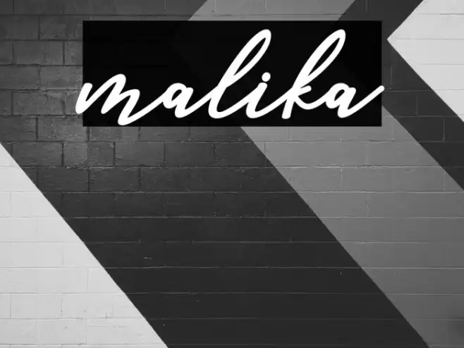 malika Font examples