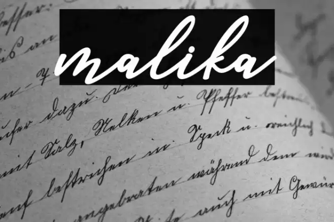 malika Font examples