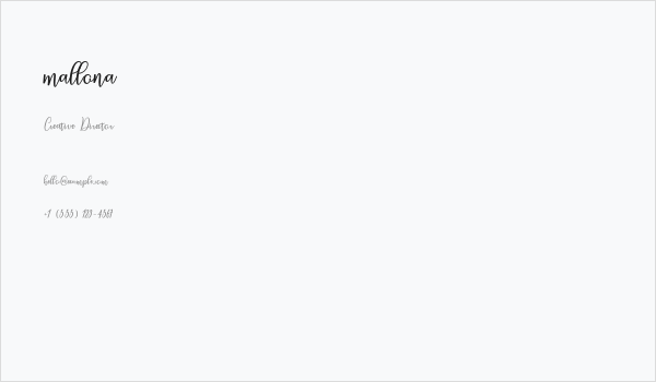 mallona Business Card