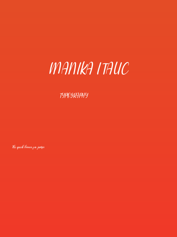 manika Italic Poster