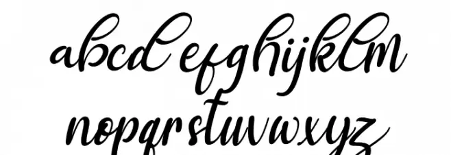 manika Italic Font LOWERCASE
