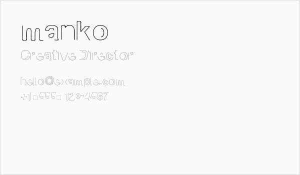 manko Business Card
