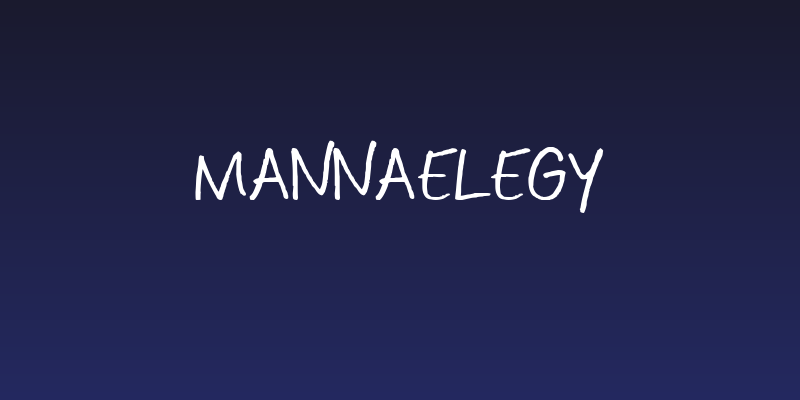 mannaelegy Social Header
