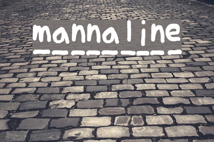 mannaline Font examples