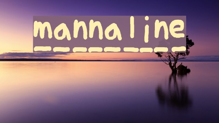 mannaline Font examples