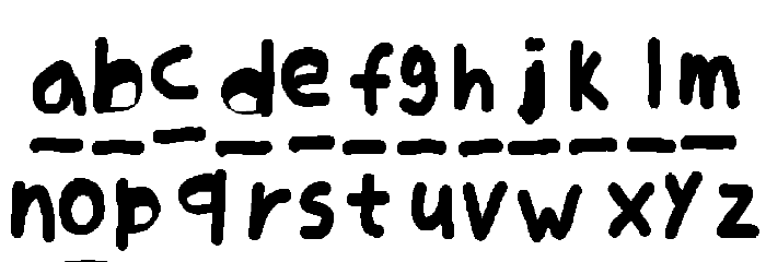 mannaline Font LOWERCASE