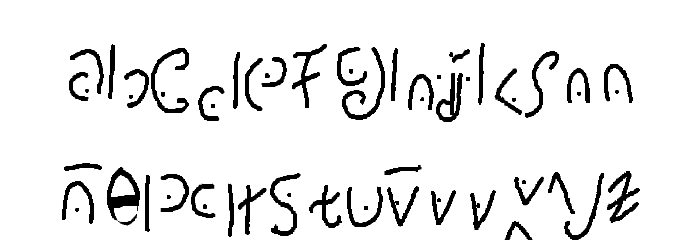 mannascript Font LOWERCASE