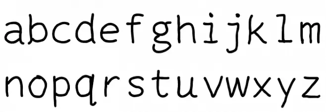 mantrakshar X02 字体 小写