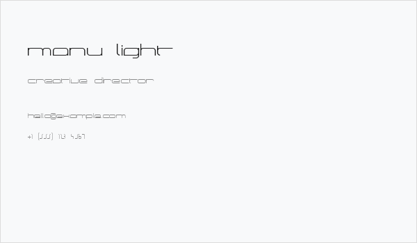 manu light Business Card