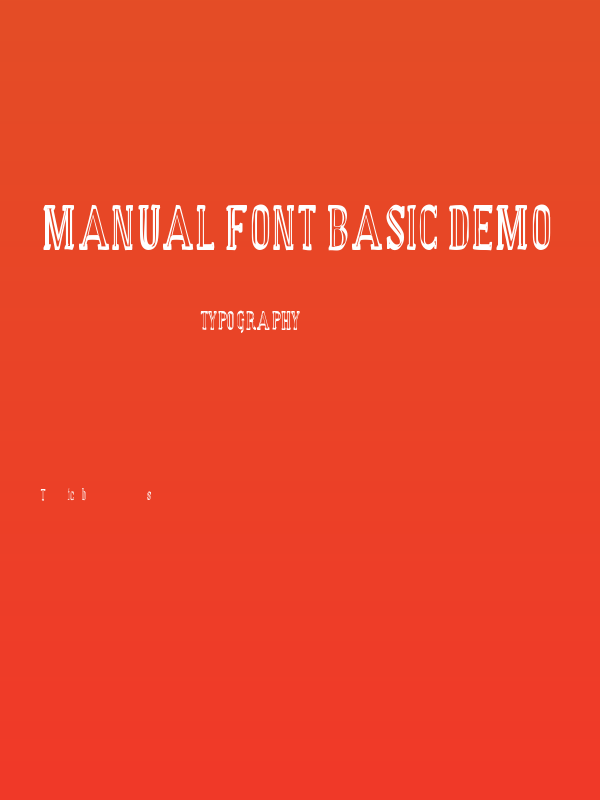 manual font basic demo Poster