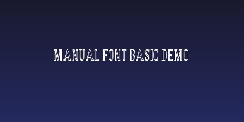 manual font basic demo Social Header