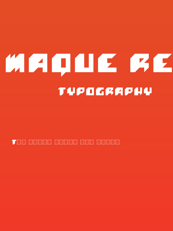 maque Regular Poster