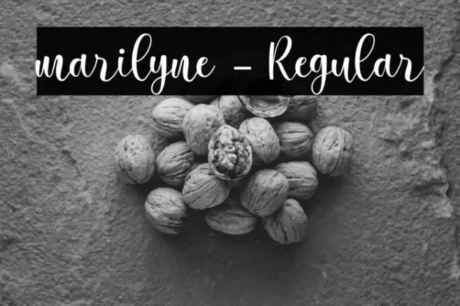 marilyne-Regular Schriftart examples