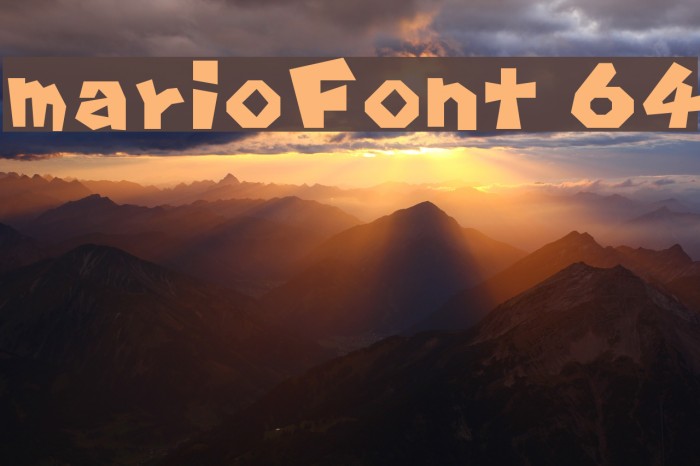 marioFont 64 Font examples