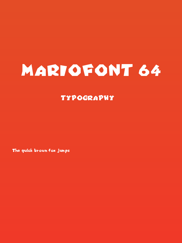 marioFont 64 Poster