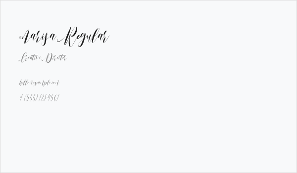marisa Regular Business Card