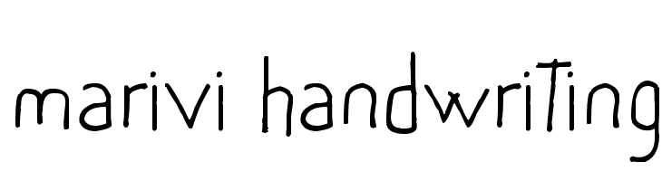 marivi handwriting  Frei Schriftart Herunterladen