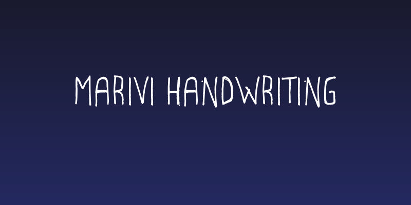 marivi handwriting Social Header