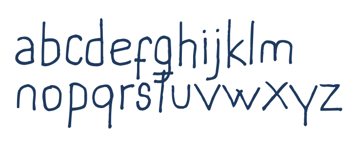 marivi handwriting Lowercase