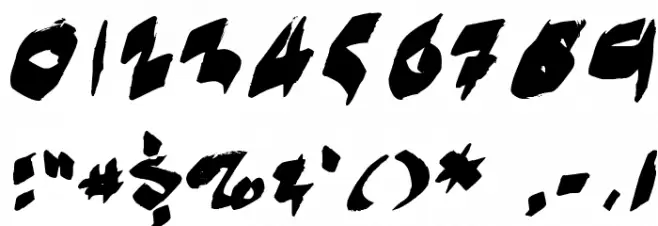 markerMoe II Font Alte caractere