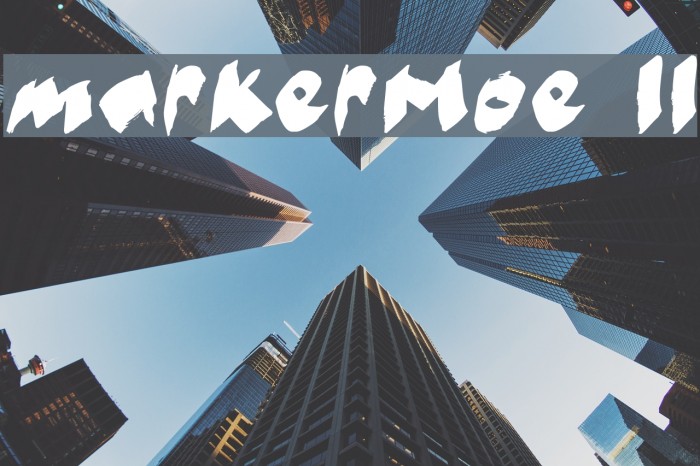 markerMoe II Font examples