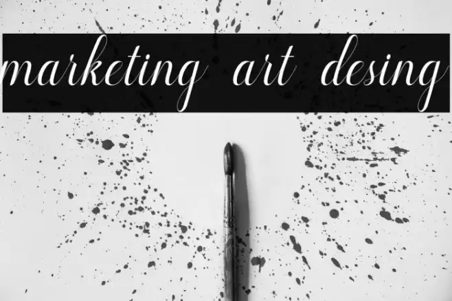 marketing art desing Font examples