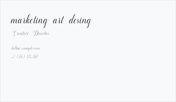 marketing art desing Business Card