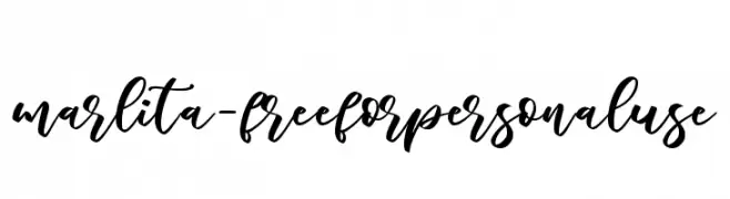 marlita -free for personal use  font caratteri gratis