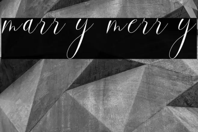 marry merry Font examples