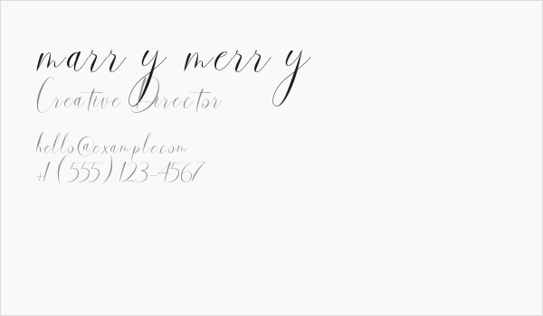 marry merry Business Card