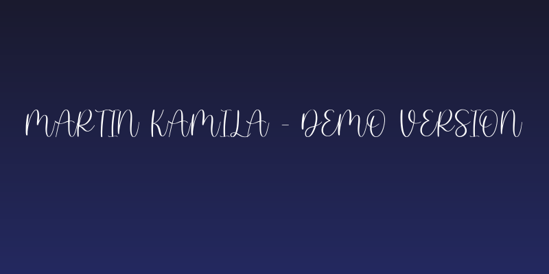 martin kamila - demo version Social Header