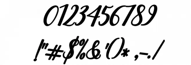 martini-Regular Font OTHER CHARS